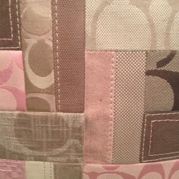 Vintage Coach Patchwork Shoulder Bag Purse m - Picture 2 of 7